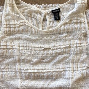 Torrid Stretch Lace Peplum tank